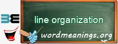WordMeaning blackboard for line organization